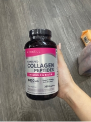 NeoCell Grassfed Collagen Peptides 6000mg + Vitamin C & Biotin 360 Viên – Hỗ Trợ Da, Tóc, Móng & Khớp