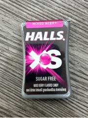 Kẹo ngậm Halls XS Mixed Berry không đường 12g – Vị trái mọng tổng hợp Thái