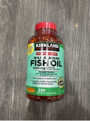 Dầu Cá Kirkland Signature Wild Alaskan Fish Oil 1400mg Omega Hỗ Trợ Tim Mạch – Mỹ – 230 Viên