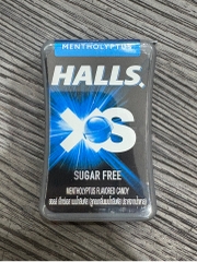 Kẹo ngậm Halls XS Mentholyptus không đường 12g – Vị bạc hà Thái