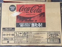 Nước Ngọt Không Đường Coca-Cola Zero Sugar Nhật Bản 350ml (Thùng 24 Lon x350ml)