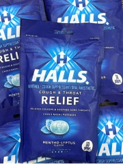 Kẹo Ngậm Halls Mentho-Lyptus Relief (30 viên) Mỹ