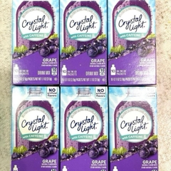 Bột Pha Nước Crystal Light Grape – 10 Gói – Hương Nho Tự Nhiên, Ít Calo 31.8g Mỹ
