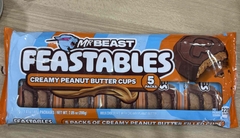 Socola Nhân Bơ Đậu Phộng Feastables MrBeast Peanut Butter Cups Mỹ Gói 5 Thanh 200g