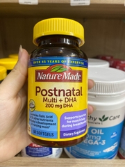 Viitamin tổng hợp sau sinh Nature Made Postnatal Multi DHA 60 viên của Mỹ