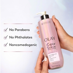 Sữa Tắm Olay Super Serum Body Wash 5in1 – Niacinamide & Collagen Peptide Dưỡng Ẩm Sáng Da 547ml Mỹ