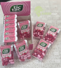 Kẹo Ngậm Tic Tac Dâu Bạc Hà 14.5g – Kẹo Thơm Miệng Vị Dâu Mát Lạnh