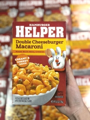 Hamburger Helper Double Cheeseburger Macaroni 170g – Mì nui phô mai vị bò Mỹ sốt kem phô mai đậm vị
