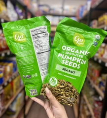 Hạt Bí Xanh Hữu Cơ tẩm muối Go Raw Organic 624g Mỹ