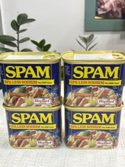 Thịt hộp SPAM ít muối 25% less sodium Mỹ