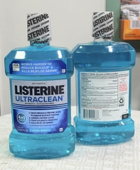 Listerine Ultraclean Cool Mint – Nước súc miệng kháng khuẩn Mỹ 1,5l