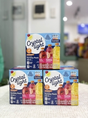 Bột pha nước crystal light có caffeine, ít calories - tăng năng lượng, giải khát Mỹ 187g