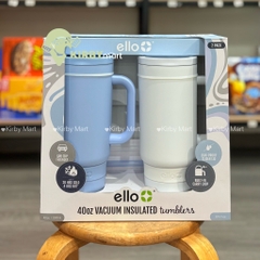 Set 2 Ly Giữ Nhiệt Ello Vacuum Insulated Tumbler 40oz/1183ml Có Quai Cầm – Giữ Nóng Lạnh