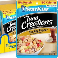 Cá Ngừ StarKist Tuna Creations Cracked Pepper & Roasted Garlic 74g Mỹ