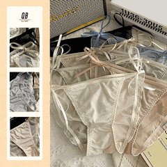 Quần lót nữ QB lưới nơ dây hai bên quyến rũ 16E