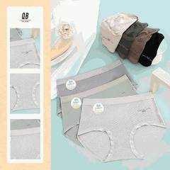 Quần lót nữ QB cotton dệt họa tiết co giãn thoáng khí phong cách thanh lịch 16E