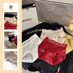 Quần lót ren nữ QB hoa nổi cạp chữ COMFORTABLE 16E