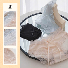 Quần lót ren nữ QB viền ren nơ nhỏ nữ tính 16E
