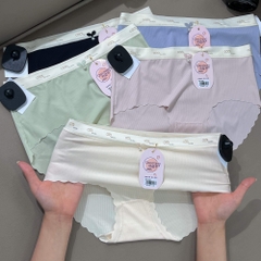 Quần lót nữ QB su gân viền lượn sóng pastel thanh lịch 16E