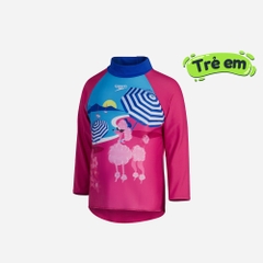 Áo Bơi Chống Nắng Bé Gái Digital Long Sleeve Rash - Hồng