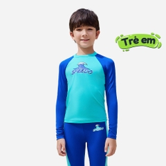 Áo Bơi Chống Nắng Bé Trai Splash & Learn Logo - Xanh Dương