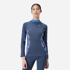 Áo Bơi Chống Nắng Nữ Printed Splice - Xanh Dương