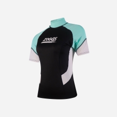 Áo Bơi Chống Nắng Tay Ngắn Nữ Printed - Đen