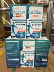 Viên uống bổ sung canxi Bonecare Calcium và vitamin D3 Aquamin F hộp 60 viên