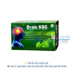 Viên Uống Bổ Não Brain KBG giúp tăng cường tuần hoàn máu đau đầu, chóng mặt, suy giảm trí nhớ hộp 30 viên