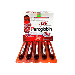 Siro Feroglobin B12 giúp bổ sung sắt, acid folic, vitamin B12 cho cơ thể hộp 20 ống