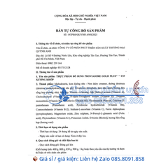 Sữa Proviasure Gold Plus+ + + Cơ Xương Khớp hộp 900g