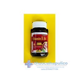 Vitamin E Đỏ 2000 IU giúp chống oxy hóa, hạn chế lão hóa da, làm đẹp da hộp 30 viên
