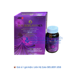 Viên uống Soy Isoflavones giúp bổ huyết, giúp da tươi sáng, hồng hào, giúp cải thiện tình trạng lão hóa da hộp 30 viên