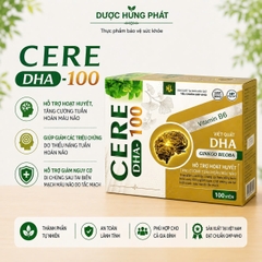Viên uống bổ não Cere DHA – 100 giúp hoạt huyết, tăng cường tuần hoàn máu não hộp 100 viên