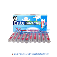 Men Ente Bacigol giảm đau bụng, đầy hơi, khó tiêu, tiêu chảy, phân sống hộp 20 ống