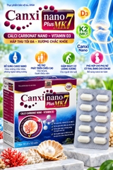 (Mua Sỉ Liên Hệ Zalo) Viên uống Canxi Nano Plus  Mk7 giúp bổ sung canxi và vitamin D3 cho cơ thể hộp 100 viên
