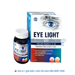Viên uống bổ mắt Eye Light VP giúp cải thiện thị lực, giảm các biểu hiện khô mắt, mỏi mắt, giảm nguy cơ thoái hóa điểm vàng hộp 30 viên
