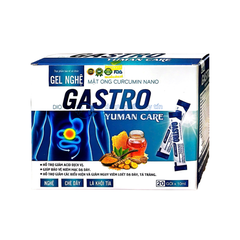 Gel Nghệ Mật Ong Curcumin Nano Dio Gastro Yuman Care giúp bảo vệ dạ dày, giảm viêm loét dạ dày tá tràng hộp 20 gói