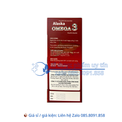 Viên uống Alaska Omega 3 giúp tăng cường thị lực tốt, tốt cho tim mạch hộp 60 viên