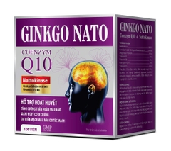 (Mua Sỉ Liên Hệ Zalo) Viên uống bổ não Ginkgo Nato Coenzym Q10 Tím giúp hoạt huyết dưỡng não, tăng cường tuần hoàn và lưu thông máu não hộp 100 viên
