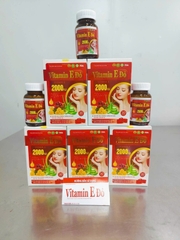 (Mua Sỉ Liên Hệ Zalo) Viên uống Vitamin E Đỏ 2000 IU giúp hỗ trợ chống oxy hóa, giúp bảo vệ và hạn chế lão hóa da, giúp da sáng, mịn hộp 30 viên