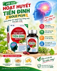 (Mua Sỉ Liên Hệ Zalo) Hoạt Huyết Tiền Đình Gold Plus giúp hoạt huyết, tăng cường tuần hoàn máu não hộp 30 viên hộp trắng