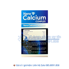 Viên uống Nano Calcium Complex giúp bổ sung canxi, chắc khoẻ xương, chống loãng xương hộp 100 viên