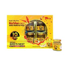 Nước Yến Sào Naveenest Đông Trùng Hạ Thảo giúp bồi bổ cơ thể, tăng cường sức khoẻ hộp 6 lọ