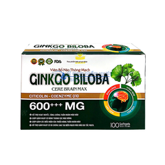 Viên uống Bổ Não thông mạch Ginkgo Biloba Cere Brain Max giúp hoạt huyết, tăng cường lưu thông máu hộp 100 viên