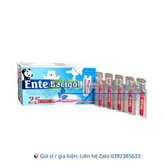 Men Ente Bacigol giảm đau bụng, đầy hơi, khó tiêu, tiêu chảy, phân sống hộp 20 ống