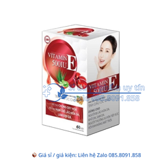 Viên uống trắng đẹp da Vitamin E đỏ 500 hộp 60 viên