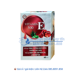Viên uống trắng đẹp da Vitamin E đỏ 500 hộp 60 viên