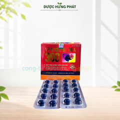 Viên uống bổ não VP Ginko Biloba 360 Hộp Đỏ giúp tăng cường tuần hoàn não, giảm các triệu chứng thiểu năng tuần hoàn não hộp 100 viên