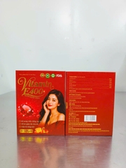 (Mua Sỉ Liên Hệ Zalo) Viên uống Vitanin E 400 With Aloe Vera Hộp Đỏ giúp bổ sung vitamin E, hỗ trợ chống oxy hóa, giúp bảo vệ và hạn chế lão hóa da, giúp da sáng, mịn hộp 30 viên